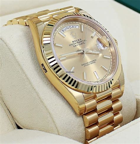 rolex president day-date 228238 18k 10 diamants baguet|rolex day date 40.